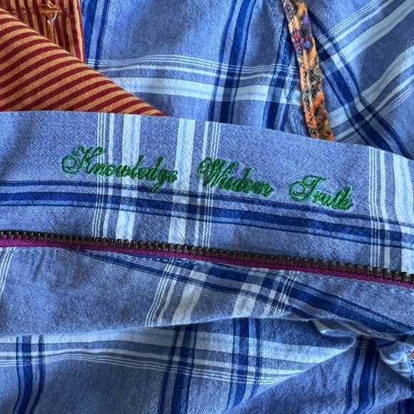 Robert Graham Blue Plaid Embroidered Ocean Waves Shorts Size 36 - Picture 6 of 9